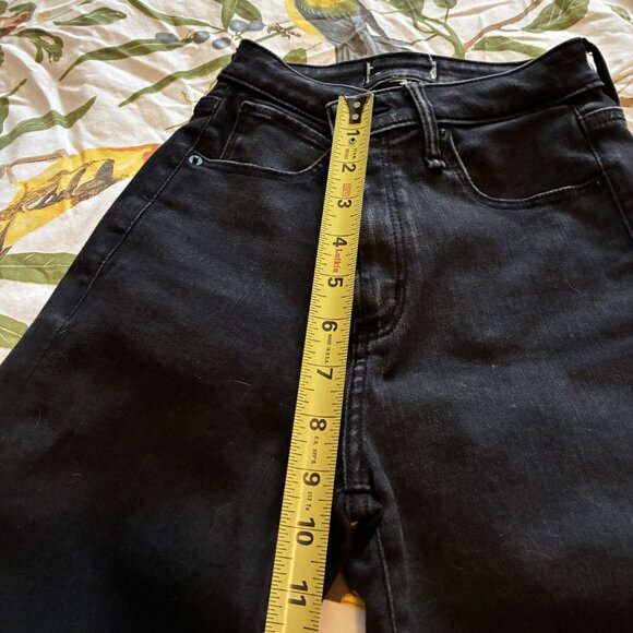 Black skinny jeans midrise, youth size Pacsun - frayed hem preloved - Picture 4 of 6